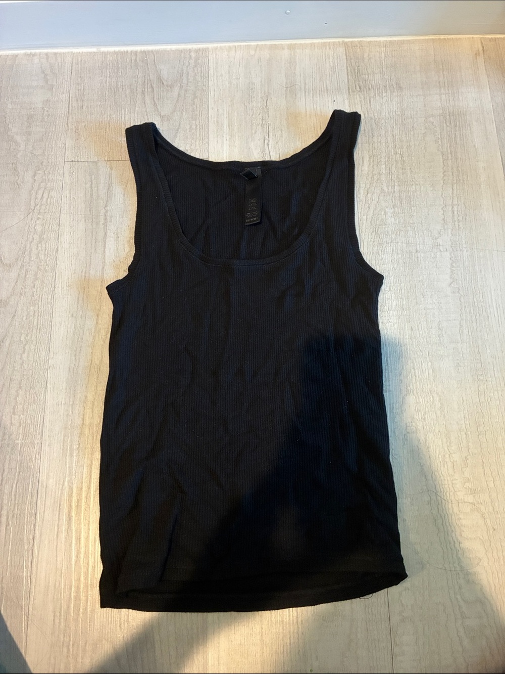 SKIMS Black Ribbed Scoop Tank